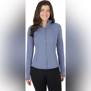 Yogalicious Lux Light Blue Zip Up Jacket Size M